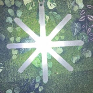 Dekoracija "Bėganti snaigė" šaltai balta 25cm