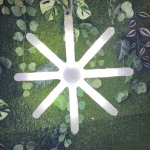 Dekoracija "Bėganti snaigė" šaltai balta 40cm