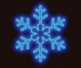 LED snaigė, 80x80, spalva: Mėlyna